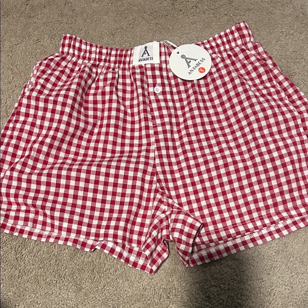 Antares’s Red Plaid Women's Boxers Size Small NWT